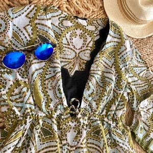 J. Crew Boho Paisley Beach Cover Up Tunic